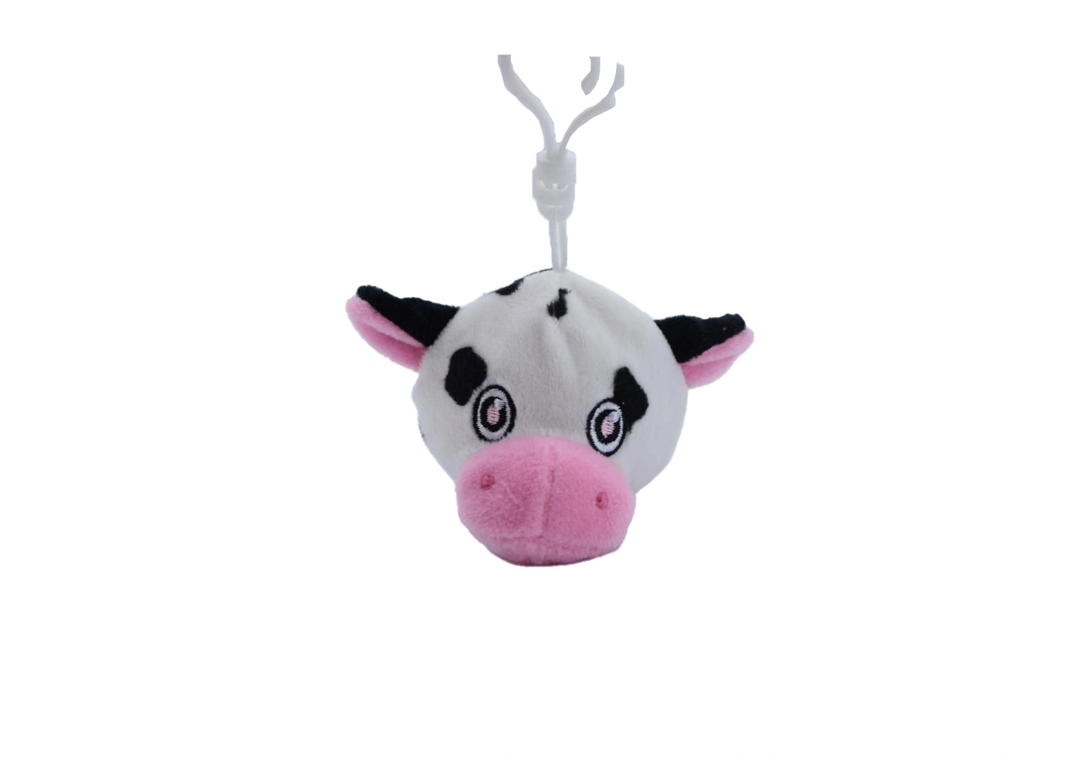 PLUSH SQUEEZE BALL KEYCHAIN COW