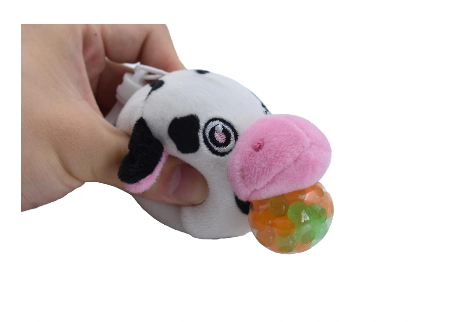 PLUSH SQUEEZE BALL KEYCHAIN COW - Image 4