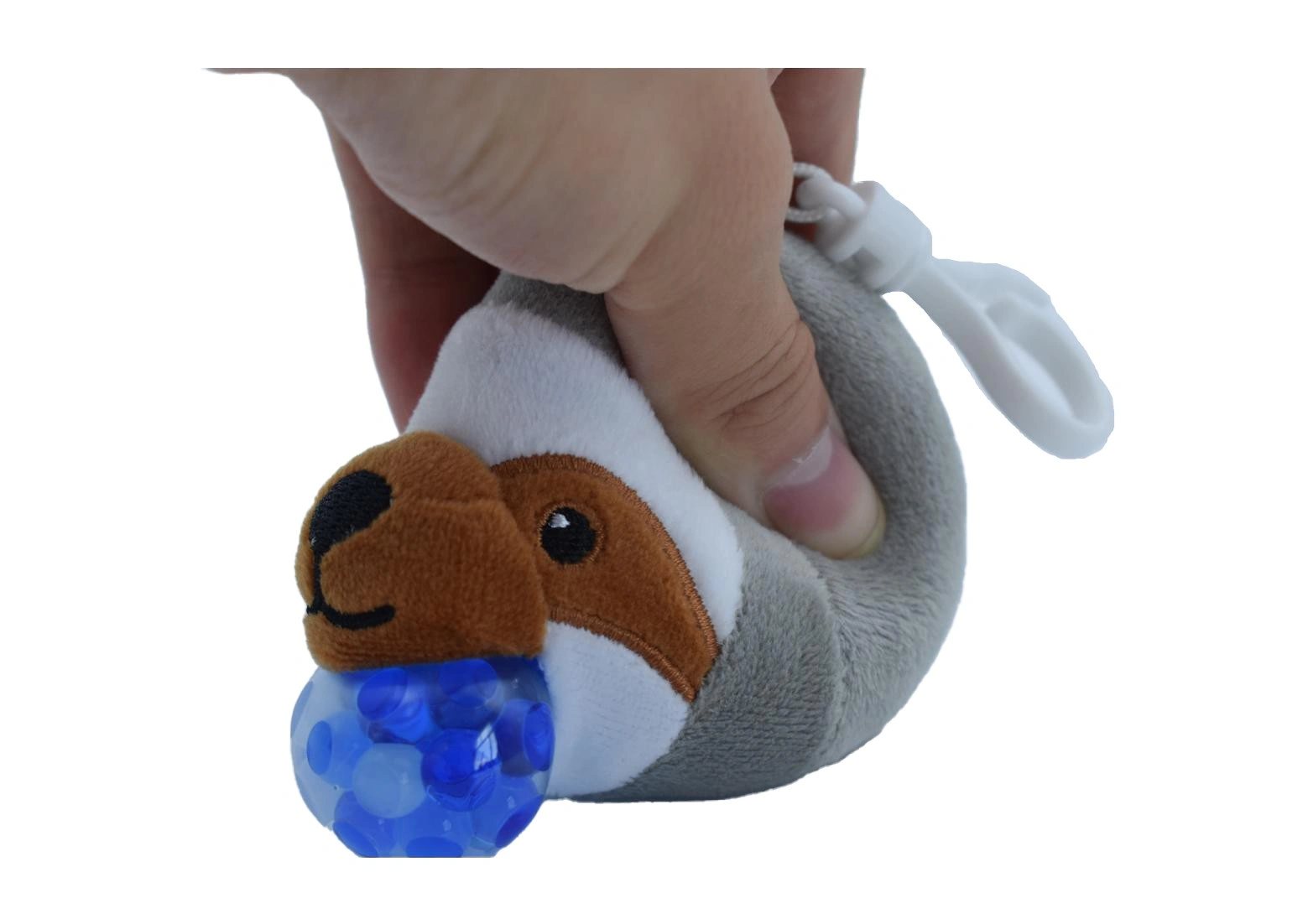 PLUSH SQUEEZE BALL KEYCHAIN SLOTH - Image 4